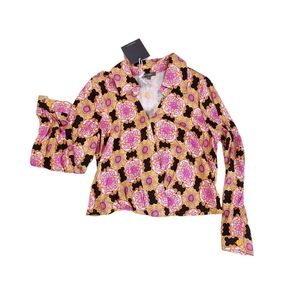 NWT Haute Hippie Mandala Long Sleeve Boho Blouse